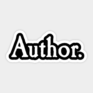 Author. white text Sticker